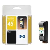 HP 45 Ink Cartridge, 830 Page Yield, Black