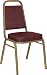 Hercules&trade; Series Upholstered Stack Chair with Trapezoidal Back and a 2.5'' Padded Foam Seat - Burgundy Patterned Fabric with Gold Frame [FD-BHF-1-ALLGOLD-0847-BY-GG]