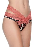Just Cavalli Tanga de Hilo Perizoma Fasce Sexy (Negro / Rojo)