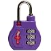 Safe Skies 3 Dial Lavender Liberty Bell TSA Accepted Lock