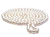 60 inch White Fresh Water Pearl Rope 7-8 mm each