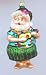 Christmas Ornament: Blown Glass Hula Santa - Hawaii New