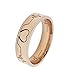 WDSHOW Heartbeat Rings Rose Gold for Women Size 7