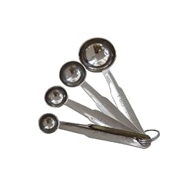 De Buyer - 4827.01 - Set de 4 Cuill�re-Mesures - Inox - 1 / 2,5 / 5 /15 ml