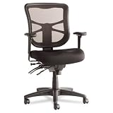 Alera Erix Series Multifunction Mesh Mid-Back Swivel/Tilt Chair, Black (EL42ME10B)