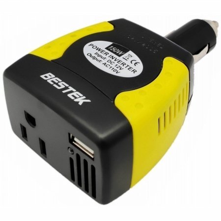 BESTEK 12V DC to 110V AC adapter 150W Car Power Converter Inverter (Random Color) MRI1511U-35