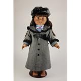 GrayVictorianAmericanGirlDollCoatfor18InchDollsIncludingtheAmericanGirlLine