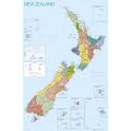 Empire 379788 Maps New Zealand Neuseeland Landkarten - Maxi-Poster - Gr�sse 61 x 91.5 cm