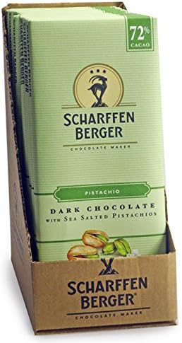Scharffen Sea Salt Pistachio 72% Chocolate Bar 3oz (6-pack)