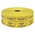 Yellow 2-Part Raffle Tickets 2000 / Roll