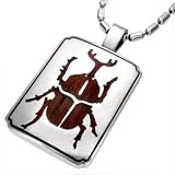 Wood Beetle Stainless Steel Pendant