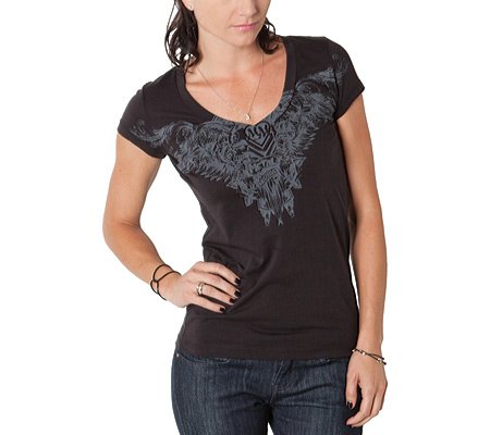 Deals Metal Mulisha Women's Tattered Tee Deals Metal Mulisha Women's Tattered Tee