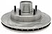 ACDelco Silver 18A87A (19287184) Non-Coated Front Disc Brake Rotor and Hub Assembly