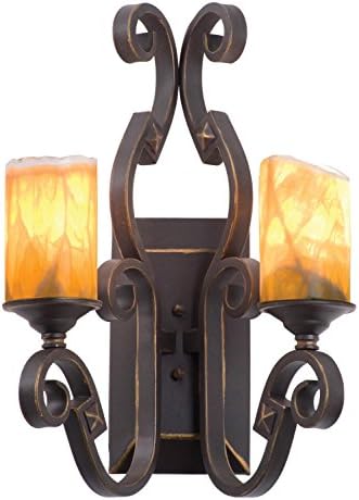 Kalco 4259-AC-NS04 Ibiza - Two Light Wall Bracket, Glass Options: NS04: Buddha Leaf d: 9.5 h: 4.5