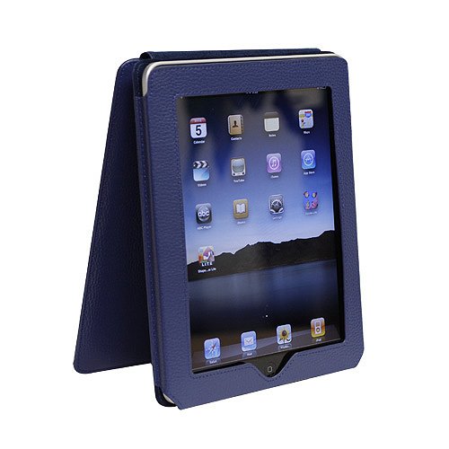 CaseCrown Synthetic Leather Vertical Flip iPad Case (Blue) for the Apple iPad Wifi 3G Model 16GB - 32GB - 64GB