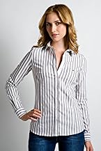 Long Sleeve Stretch Cotton Bi-Color Striped Shirt