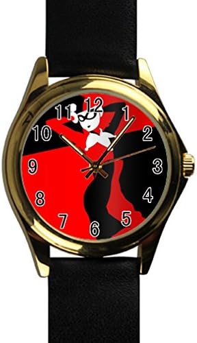 White wardrobe DIY harley quinn Unisex Round Metal Watch