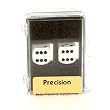 16mm Opaque Precision Backgammon Dice, White/Black, 1 pair