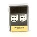 16mm Opaque Precision Backgammon Dice, White/Black, 1 pair