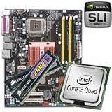 Asus P5N-D Motherboard CPU RAM Bundle - nForce 750i SLI, Socket 775, Intel Core 2 Quad Q6700 Processor OEM, Corsair Dual Channel TWINX 4096MB PC6400 DDR2 800MHz Memory (2 x 2048MB)