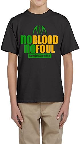 No Blood No Foul Adamsville Elementary School Football Youth Cotton T-shirt Black