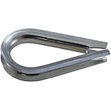 Loos Cableware AN100-8 Zinc Plated Thimble for 7/32" and 1/4" Diameter Wire Rope (5 Piece)