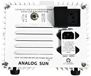 Analog Sun Lite Ballast 1000w 600w 400w Switchable 120v and 240v Magnetic Ballast Grow Light Hydroponics Mh HPS New (400-watt, Magnetic)