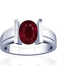 Platinum Oval Cut Ruby Solitaire Ring