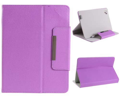 Eforstore Universal Carrying Case Folio Faux Leather Stand Flip Cover for 8 Inch Android Tablet 3:4 (8 Inch, Purple)