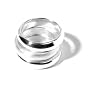 Sterling Silver Medium Contrast Stackable Rings