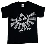 NINTENDO SILVER ZELDA MINI LOGOS Licensed Black Cotton Tee