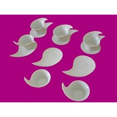 KAFFEESERVICE 6 PERSONEN BOLOGNA 12TLG ESPRESSO TASSEN 80CC GESCHIRR NEU