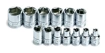 SK 1313 13-Piece 1/4-Inch Drive 6 Point Standard Metric Socket Set