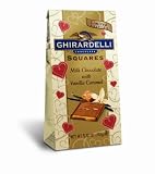 41PtClDveFL. SL160  Ghirardelli Valentines Limited Edition Milk Chocolate with Vanilla Caramel Filled Squares, 5.32 Ounce Boxes