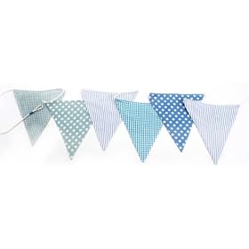 Boys 6 panel blue bunting