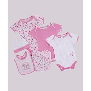 Sandy & Simon Girls Adorable 6-Piece Layette Set (Sizes 0M  9M)