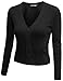 Doublju Short Length Knit Shrug Cardigan BLACK (US-Large)