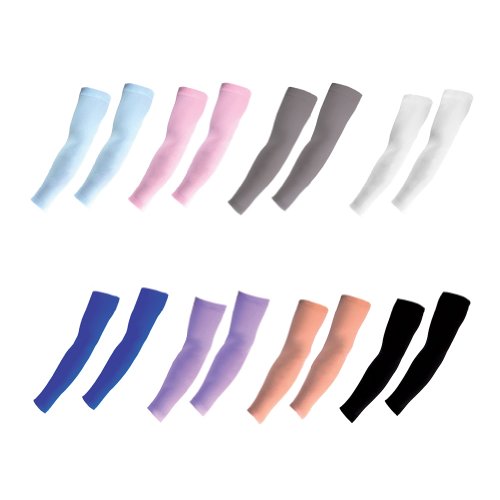 Elixir Golf 2Pairs Sun Protection Arm Cooling Sleeves Arm Cooler Golf Cycling Camping Hiking