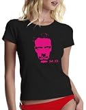 Coole-Fun-T-Shirts T-SHIRT DR. HOUSE GIRLY SCHWARZ/PINK - T-SHIRT
