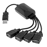 High Speed 4-Port Octopus USB 2.0 Hub - Black