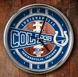 Indianapolis Colts Chrome Wall Clock
