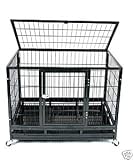 42 Heavy Duty Pet Crate With Wheels *Black*