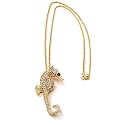 Kenneth Jay Lane Crystal Seahore Pendant Necklace