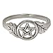 Sterling Silver Oak Leaf Pentacle Ring for Men or Women (sz 4-15)