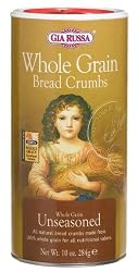 Gia Russa Whole Grain Unseasoned Breadcrumbs, 10-Ounce Canister (Pack of 12)