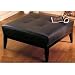 Coffee Table Leather Ottoman Top Grain Chocolate By Coaster Furniture