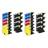 Compatible Ink Cartridge Replacement for Brother LC-75 (8 Black 4 Cyan 4 Magenta 4 Yellow) 20 Pack