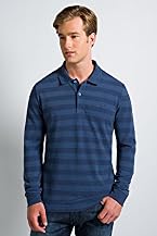 Long Sleeve Vintage Washed Stripe Polo