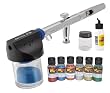 Mini Flake Buster and Iwata 4200 Airbrush & 2 Glass Bottles with FREE - 6 - 1/2oz Flake Colors