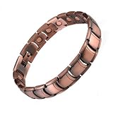 Brand New Mens Copper Titanium Magnetic Bracelet in Velvet Box with Free Link Removal Tool